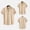 Khaki, variant on Fashion Summer Men's Shirt Short Sleeve Solid Color Simple Style Lapel Shirt Men’S Casual Shirts Yellow