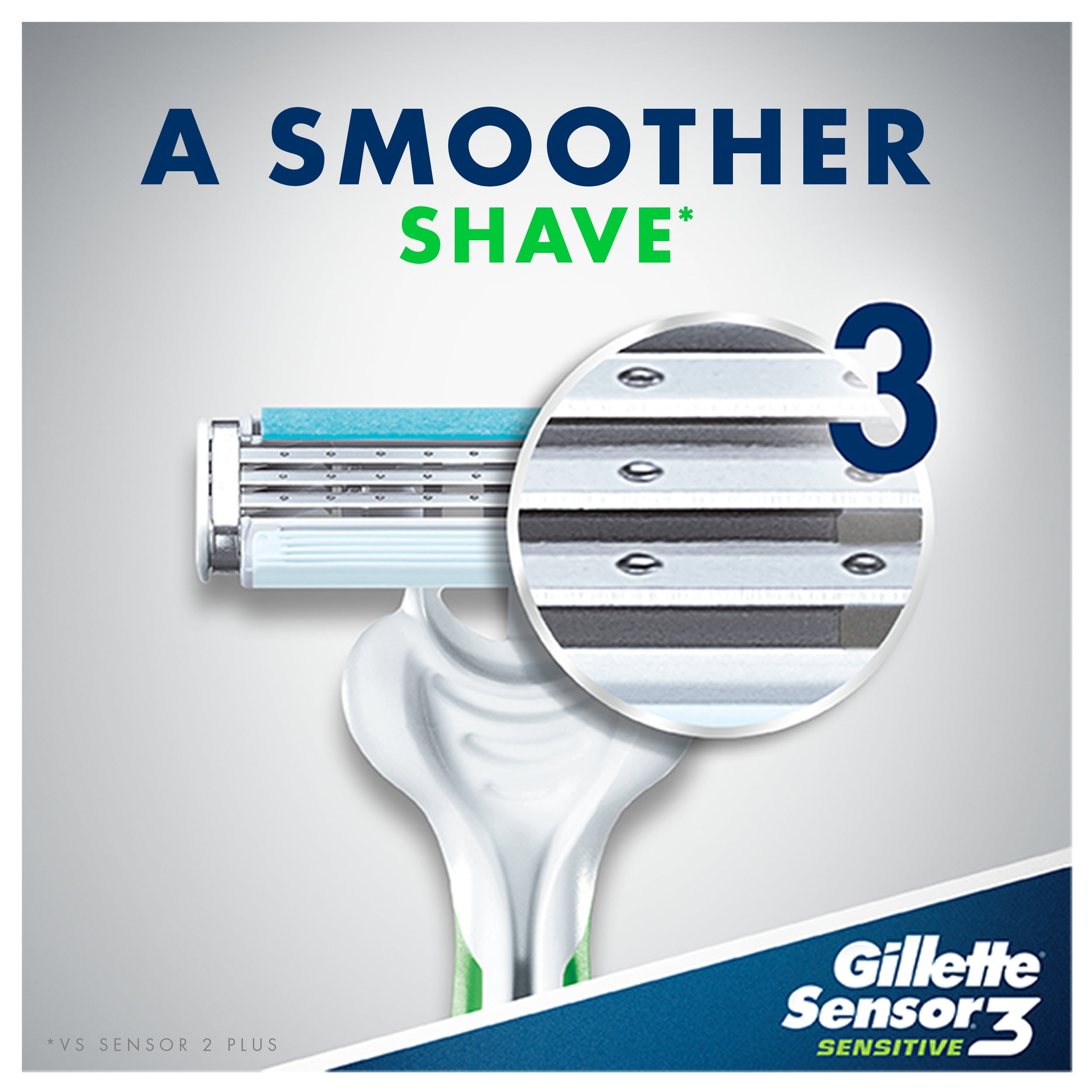 Gillette Sensor3 Sensitive Men's Disposable Razors, Pack of 4 + 2 Free Bonus Razors