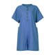 thumbnail image 2 of Gibobby pantalones holgados de oficina Nuevo mono de pierna ancha informal suelto de algodón y lino para mujer de la estación independiente europea y americana(Azul， XXL), 2 of 5