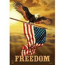 Freedom Patriotic House Flag Bald Eagle USA 28" x 40" Briarwood Lane