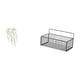 thumbnail image 1 of Elegante adhesivo de pared con diseño de enredaderas y cesta organizadora de alambre metálico para baño, dormitorio o cualquier espacio de deco, 1 of 8
