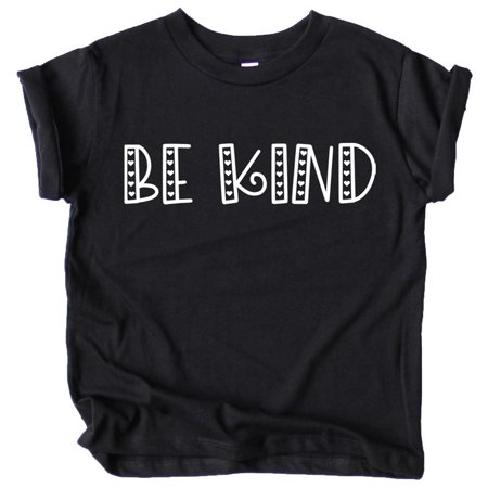 

Be Kind Heart Letters Shirt for Baby & Toddler Youth Girls Black Shirt Youth Medium