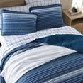 thumbnail image 3 of Nautica - Twin Quilt Set, Cotton Reversible Bedding with Matching Sham, Dorm Room Essentials Coveside Blue, Twin, 3 of 3