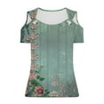 thumbnail image 7 of Black Summer Tops Plus Shirts for Women Plus Size Basic Fitted Tees Plus Size, 7 of 7