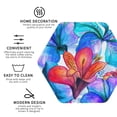 thumbnail image 4 of Bingfone Vintage Bright Flowers Leather Drinks Coasters With Set Of 6,Suitable For Home Kitchen,Coffee Cup Coasters Home Gift, 4 of 9
