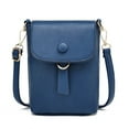 thumbnail image 1 of Bolsos Bandolera para Mujer Pequeño Cuero Vegano Mini Cartera De Hombro Tarjeta Acolchada Monedero,Azul, 1 of 5