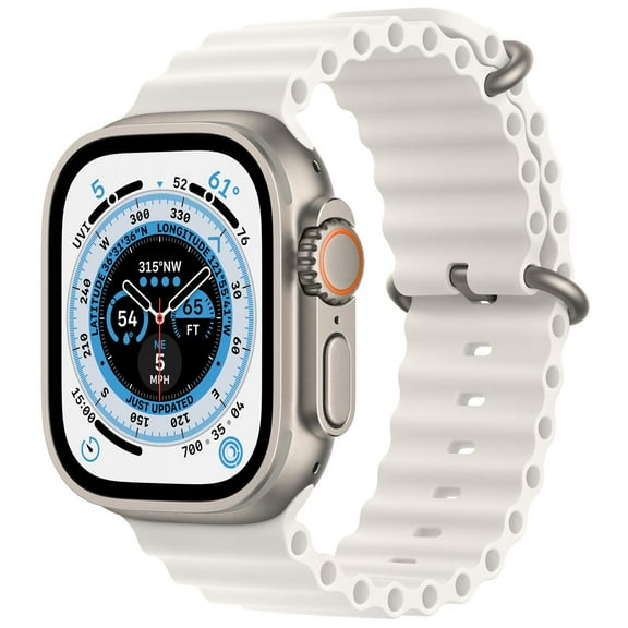 Restored Apple Watch Ultra (GPS   Cellular) 49mm Titanium Case with White Ocean Band (Refurbished)