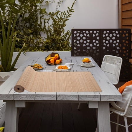 OUNONA Natural Bamboo Table Runner for Dining Table Decor Khaki Cuttable Design Heat Resistant 1 Piece