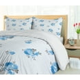 thumbnail image 5 of Ambesonne Rose Duvet Cover Set, Blue Color Romantic Flower, 2-Calking, Blue Grey, 5 of 7