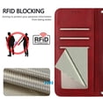 thumbnail image 3 of for Google Pixel 8 Pro Flip Wallet Case, Classic Card Slots RFID Blocking Premium PU Leather Magnetic Clasp Kickstand Shockproof Drop Protective Men Women Rugged Wallet Phone Cover, Red, 3 of 9