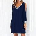 thumbnail image 2 of Vedolay Spring Dresses For Women Women's Split Bodycon Evening Long Dress,Navy L, 2 of 5