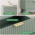 thumbnail image 3 of FANRAL 3 Large Drawer Nightstand,30" Tall Night Stand,24" Wide Side Table,Wood Fluted Bedside Table Modern End Table Small Dresser for Bedroom,Green Nightstand, 3 of 6