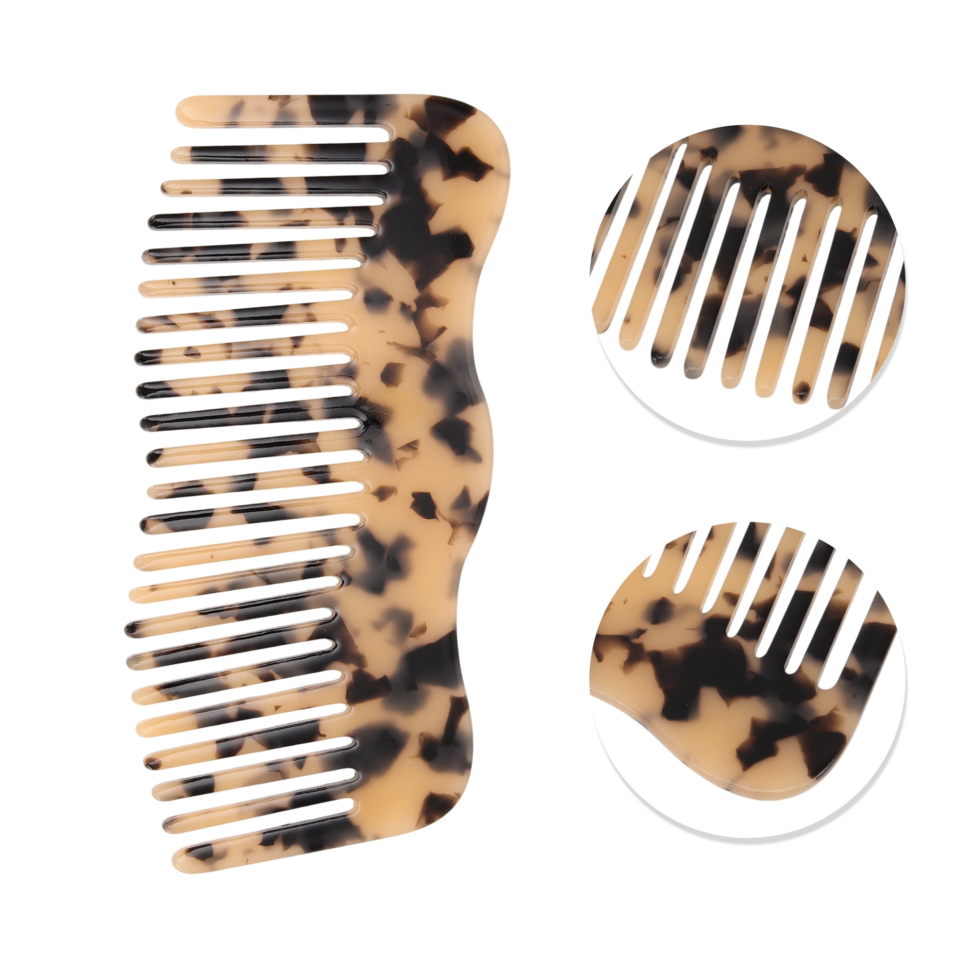 Unique Bargains 1 Pc Irregular Simplicity Hair Comb for All Hair Types Styles Light Brown