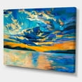 thumbnail image 3 of Designart Cloudy Wide Open Sunset Over Ocean Horizon Canvas Wall Art, 3 of 4