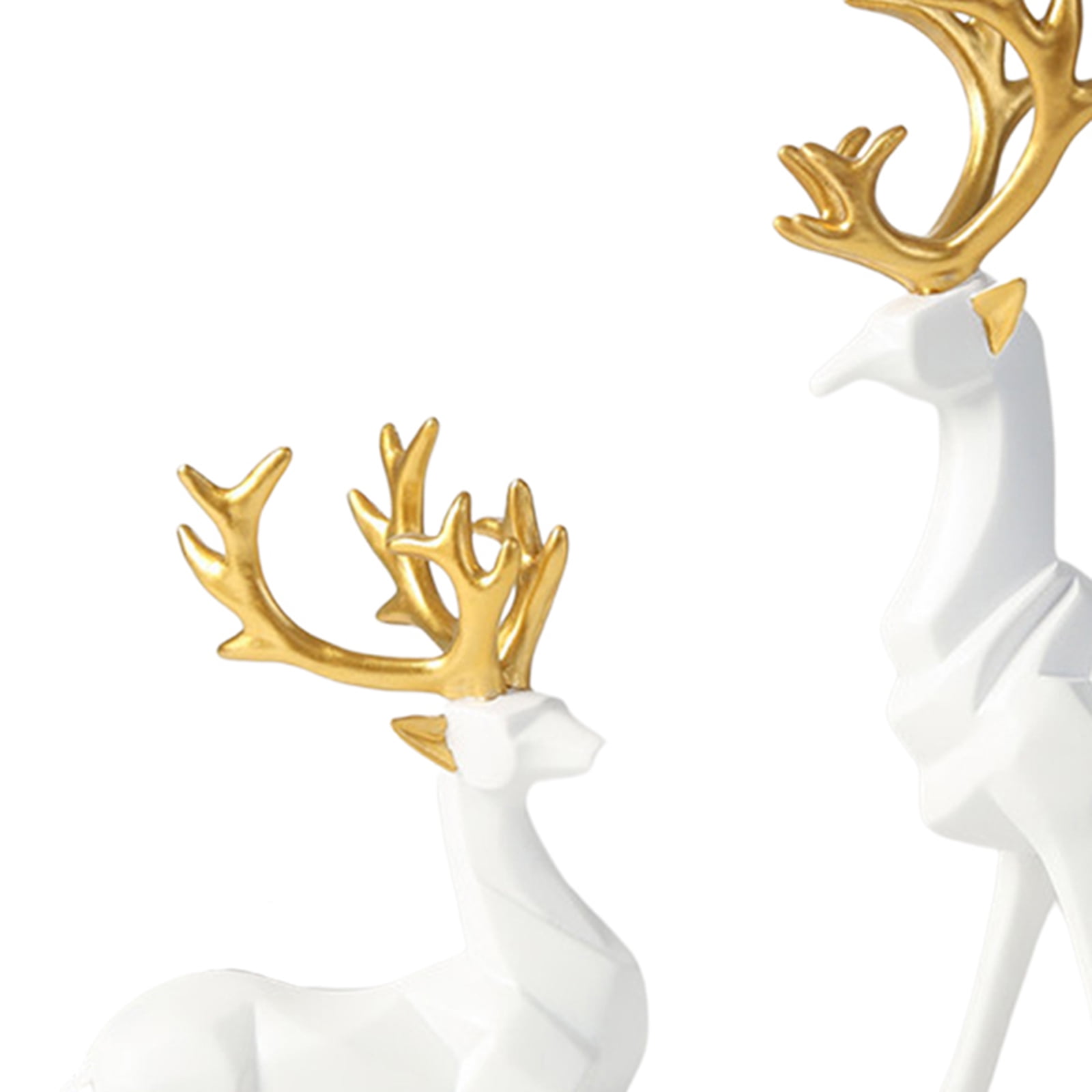  Christmas Reindeer Figurines, 2pcs Nordic Style Origami Elk  Resin Sitting Standing Deer Statues for Ornaments Living Room TV / Wine  Cabinet Gifts Home Office Décor (White), Cny220514 : Home & Kitchen