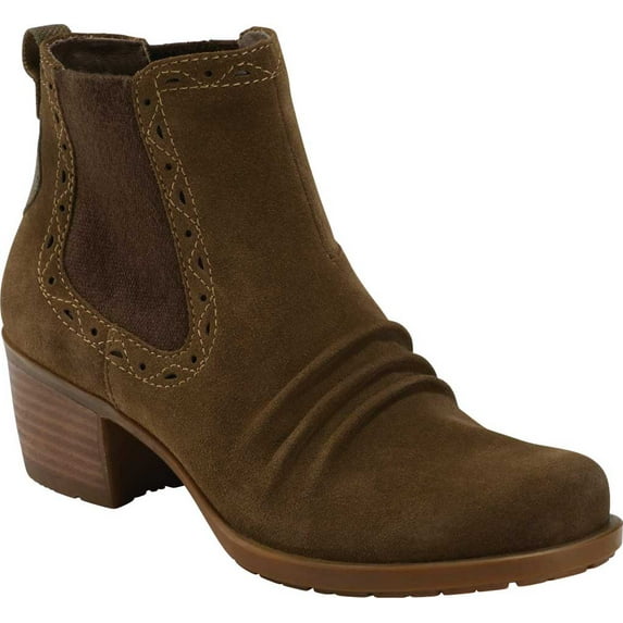 Women's Earth Denali Aspect Ankle Bootie Dark Khaki Multi Suede 10 M