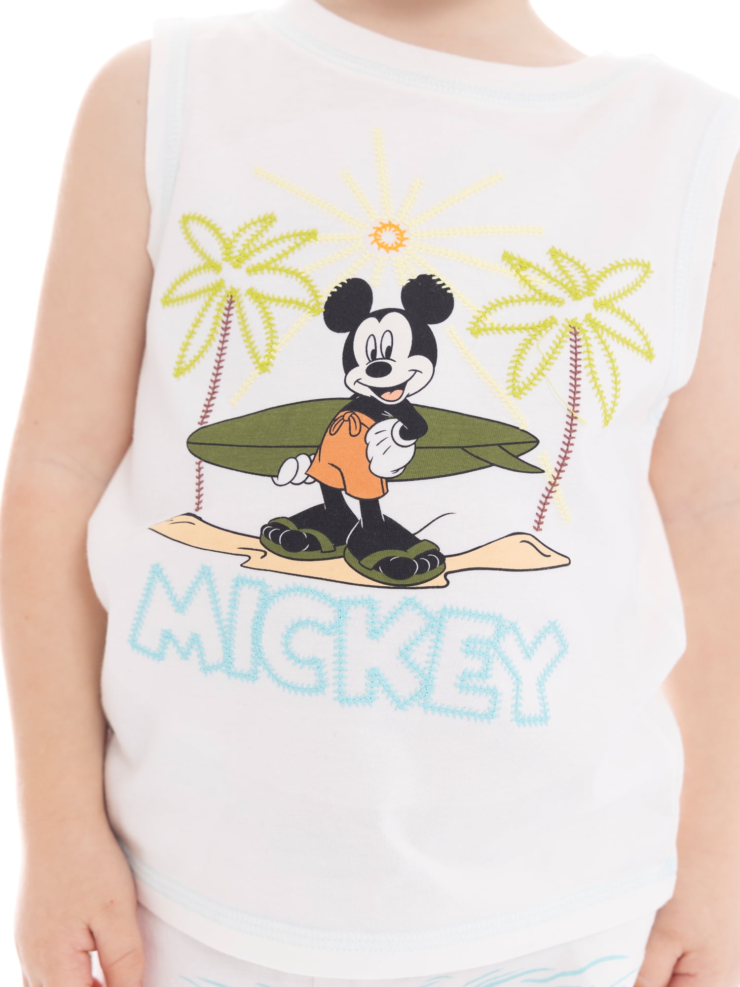 Mickey Mouse Toddler Boys Graphic Print Tank Top and Shorts Set, 2-Piece, Sizes 12M-5T