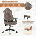 thumbnail image 4 of Giantex High-Back Home Office Desk Chair, Ergonomic Leathaire Task Chair w/Comfortable Padded Seat & Detachable Armrests, 4 of 8