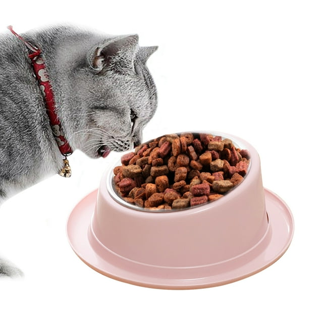 Bol pour Animaux 15° Inclinaison Protection Cou Antidérapant Bol d'Alimentation pour Chat
