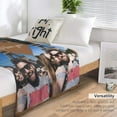 thumbnail image 6 of Fathers Day Personalised Gifts from Daughter Son-Custom Blanket with Photo Text-Customised Blankets-Multiple Colors Sizes Soft Flannel Blankets-Gifts for Dad Mum Grandma Grandfather, 6 of 6