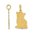 thumbnail image 2 of Gem & Harmony 14K Yellow Gold Cat Charm Pendant Necklace with Chain for Women, 2 of 5