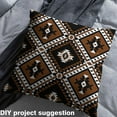 thumbnail image 2 of jejeloiu Vintage Aztec Fabric by the Yard 1 Yard,Boho Geometric Pattern Home Decor Fabric by the Yard,Brown Black Geometric Sewing Fabric,Ultra Soft Home Decor, 2 of 6
