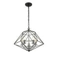 thumbnail image 4 of 3 Light Chandelier In Geometric Architectural Style 14.25 Inches Wide By 17.75 Inches High     -Traditional Installation Z-Lite 918-14Mb-Ch, 4 of 7