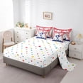 thumbnail image 4 of Erosebridal Red & Navy Dripping Baseball Field & Red Bats Graphic Bedding Comforter Set 7-Piece, Sport Graphic King Bedding Sets for Boys And Girls Kids,Super Cozy Room Decor, 4 of 5