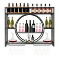 thumbnail image 3 of Wine Bottle Shelf, Hanging Metal Wine Rack Cabinet 39.37*5.91*31.5in Black 110.23 lbs Wall Mounted Wine Rack, 3 of 22