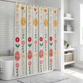 thumbnail image 6 of Spring Easter Shower Curtain, Waterproof Shower Curtains for Bathroom, Green Pink Yellow Eggs Floral Botanical Washable Fabric Bathtub Curtain Set Bath Decor with 12 Hooks Extra Long 72"x96", 6 of 8