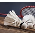 thumbnail image 2 of Spocco Tournament Grade Impact Badminton Shuttlecocks Advanced Duck Feather , Speed 76 | White , Pack Of 10, 2 of 3