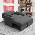 thumbnail image 5 of Marrber 51.6" Convertible Pull-Out Sofa Bed Sleeper Loveseat with Backrest, suitable for small spaces, corduroy dark gray, 5 of 7