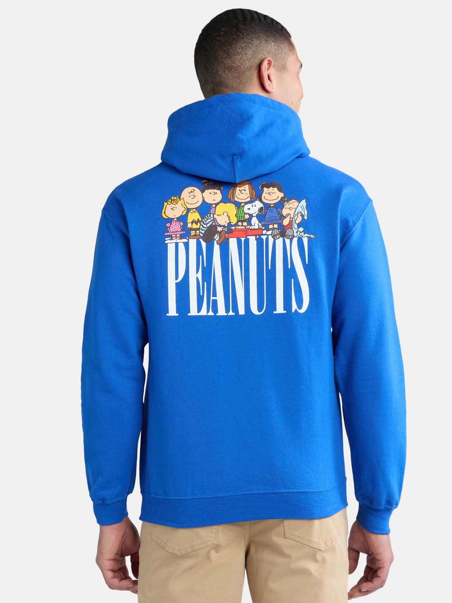 Peanuts and the Gang Men's and Big Men's Graphic Hoodie with Long Sleeves, Sizes S-3XL