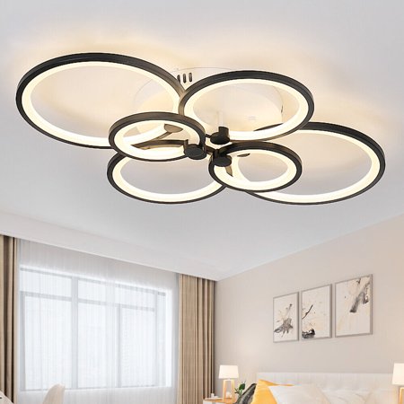 

Oukaning Acrylic Chandelier Light Ceiling Lamp Modern LED For Living Room Bedroom+Remote