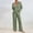 Green women's 2 piece lounge set a1, variant on Women's V Neck Long Sleeve Sweater Wide Leg Pants 2 Piece Set Casual Solid Basic Matching Lounge Outfits For Fall Winter Work Travel, Brown 2XL