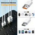 thumbnail image 3 of RONY 5ft Surge Protector Power Strip with 13 AC Outlets and 6 USB Ports for Dorm Office Home Travel, Overload Protection, Black, 3 of 9
