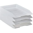 Stackable Letter Tray Front Load, Plastic, Desktop File Organizer