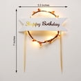 thumbnail image 3 of Efavormart Happy Birthday LED Cake Topper, Floral Wreath Cake Topper With Flashing Light for Garland Cake Topper Lovely Decoration with Led Light Birthday Party Supplies, 3 of 11