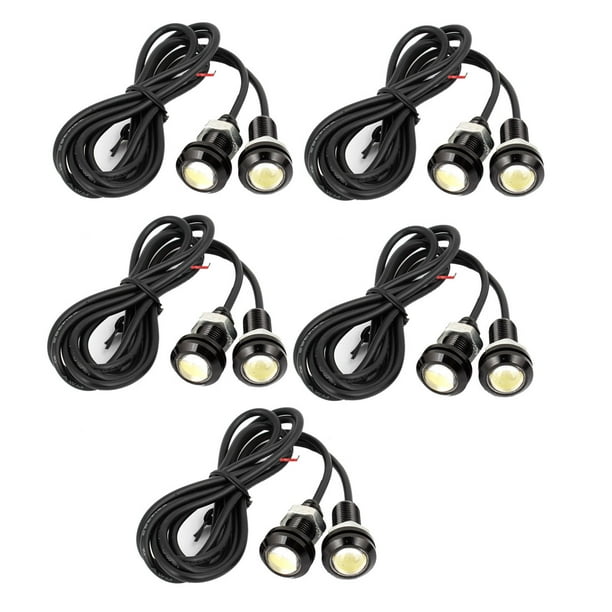 10 Piezas 3W Led Lámpara Diurna Ojo Halcón Blanco Niebla Luz Diurna Pieza de Coche