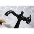 thumbnail image 4 of Kingston Brass KSD3540CG Fuller One-Handle Single-Hole Bathroom Faucet with Deck Plate and Push Pop-Up Drain, Matte Black, 4 of 7