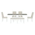 thumbnail image 3 of 6 Piece Extendable Dining Table Set, Atumon Wood Dining Room Set for 6, Dining Table Set with 4 Beige Cushioned Chairs and Bench, Farmhouse Dining Table Set Furniture for Kitchen Dining Room, Black, 3 of 10