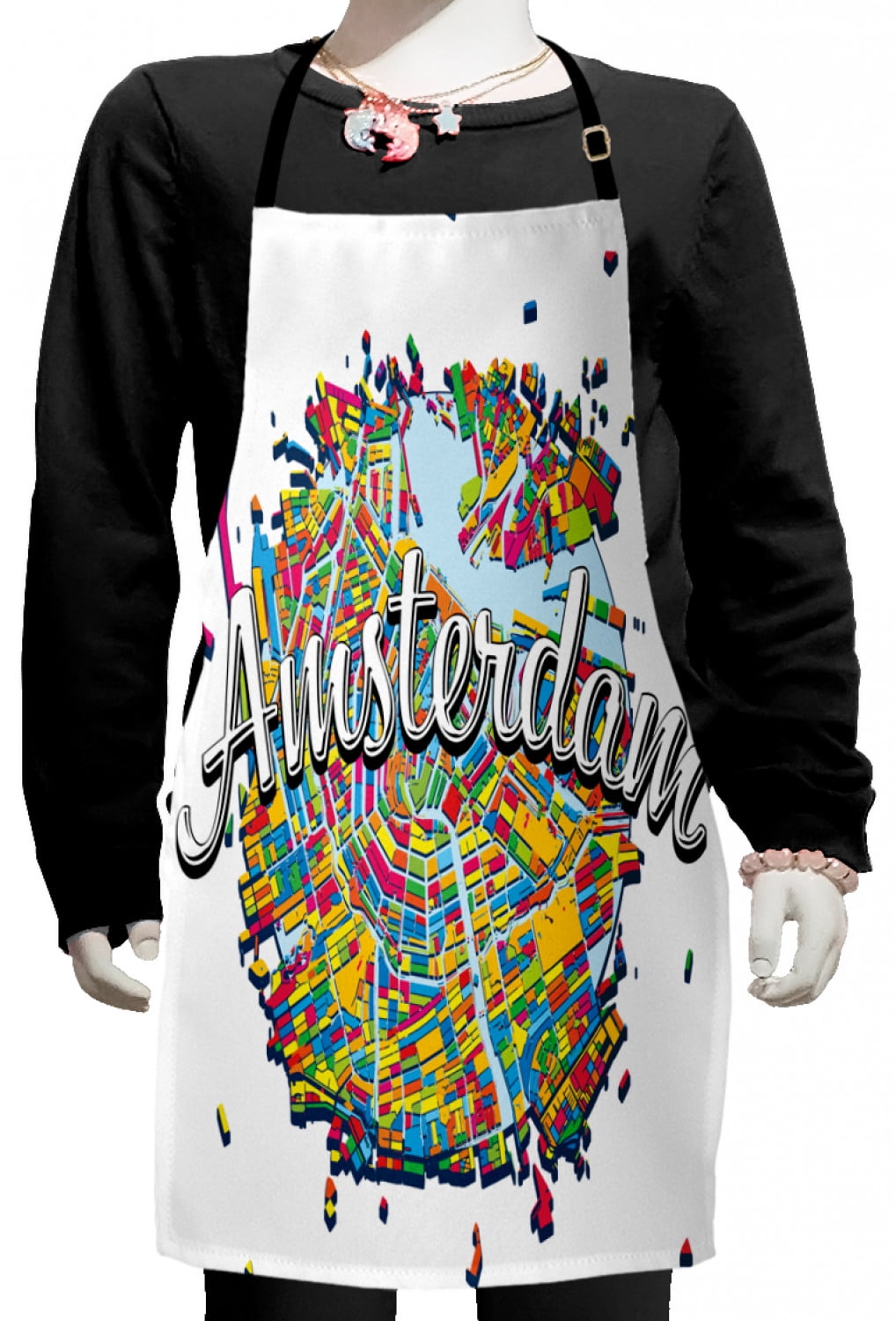 Netherlands Amsterdam Chef Apron - Dutch Themed Kitchen Apron With Pockets, Adjustable, Waterproof - View #3