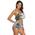 thumbnail image 3 of Ckdifva Paradise Island Womens High Waisted Bikini Set Two Piece Swimsuit Bathing Suits, 3 of 5