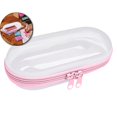thumbnail image 1 of Dvruxg Clear Hard Shell Zipper Case, Transparent Clear Zipper Pouches, Hard Side Plastic Case Set, Portable Travel Storage Organizer Bins, 1 of 4