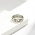 thumbnail image 4 of Stainless Steel Spinner Ring Luminous Glow Moon and Star Fidget Stress Relief Anxiety Rings for Women Men Size 5-12, 4 of 6