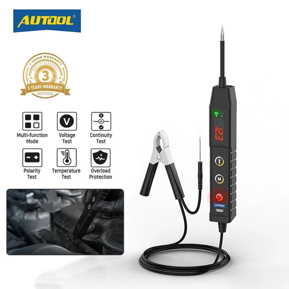 AUTOOL BT210 Automotive Power Circuit Probe Kit,12V 24V DC Electrical System Tool, Digital Voltage Short Finder, Car Fuse Relay Tester,9-30V Circuit Tester, LED