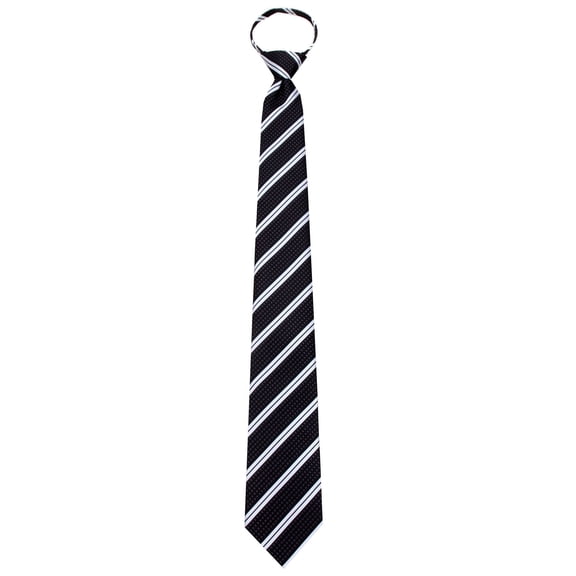 Boys 14 inch Pre Made Pattern Zipper Necktie