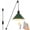 Green, variant on Kiven Plug in Iron Pendant Light, Modern Pulley Hanging Light with Remote Contro and 15FT Plug-in Cord, Dimmable Ceiling Pendant Light for Bedroom Hallway Foyer Kitchen Island, E26 Base