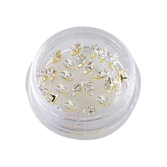 Pnellth 20Pcs/Box Nail Decorations Glitter Nail Art Cubic Zirconia Shiny Nail Rhinestone Jewelry Ornament for Women
