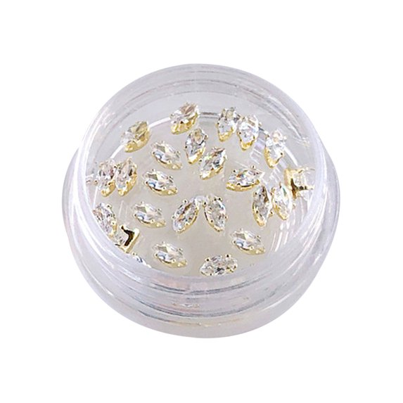 Pnellth 20Pcs/Box Nail Decorations Glitter Nail Art Cubic Zirconia Shiny Nail Rhinestone Jewelry Ornament for Women